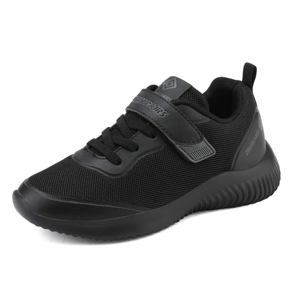 [EZ-Ons BreezeRunners] Breathable And Lightweight Kids Running Sneakers - ALL BLACK -  0